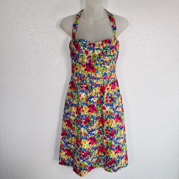 Girls from Savoy Dresses & Skirts - Anthropologie Girls From Savoy Dress Womens 6 Floral Sundress Retro Rockabilly